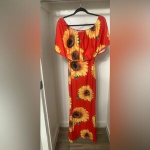 Red Sunflower Dress
